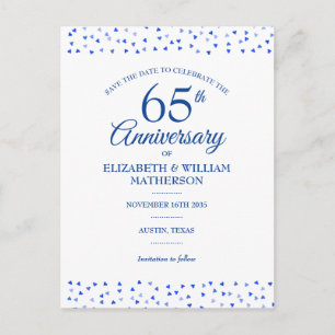 Postal De Anuncios 45º   65º Aniversario Zafiro Save the Date