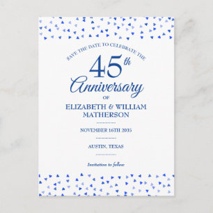 Postal De Anuncios 45.º 65 aniversario de Bodas Corazones salvan la f