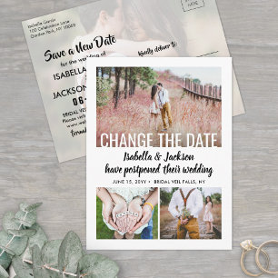 Postal De Anuncios 4 Aplazamiento del Boda fotográfico Guardar la n