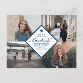 Postal De Anuncios 4 collage de fotos graduación moderna y elegante g