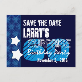 Postal De Anuncios 60 cumpleaños sorpresa Save the Date Estrellas Azu