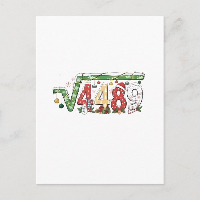 Postal De Anuncios 67 Meme Square Root 4489 Six Seven Math Christmas (Anverso)