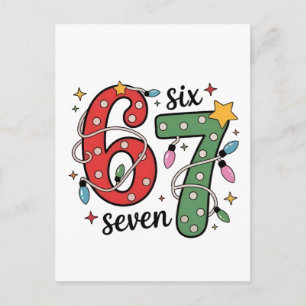 Postal De Anuncios 6 7 Seis Siete Mano Gen Z Alpha Meme Slang Navidad