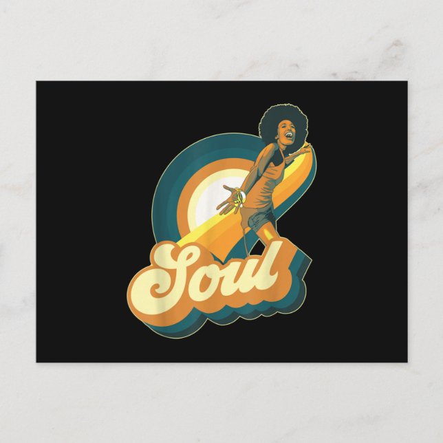 Postal De Anuncios 70s Funk Afro Disco Soul (Anverso)