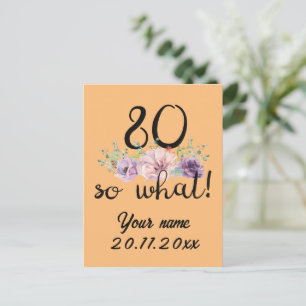Postal De Anuncios 80 Así que Qué Cumpleaños 80 Divertido