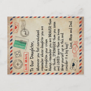 Postal De Anuncios A Mi Hija, Carta De Amor A Nuestra Hija