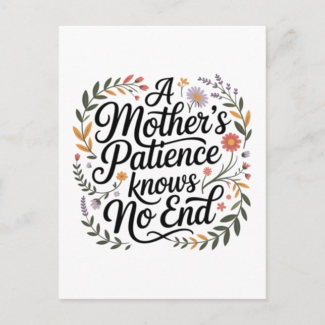 Postal De Anuncios A Mother's Patience Knows No End (Anverso)