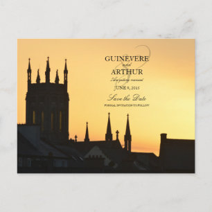 Postal De Anuncios Abadía del Castillo de Irlanda Boda Salven la Fech