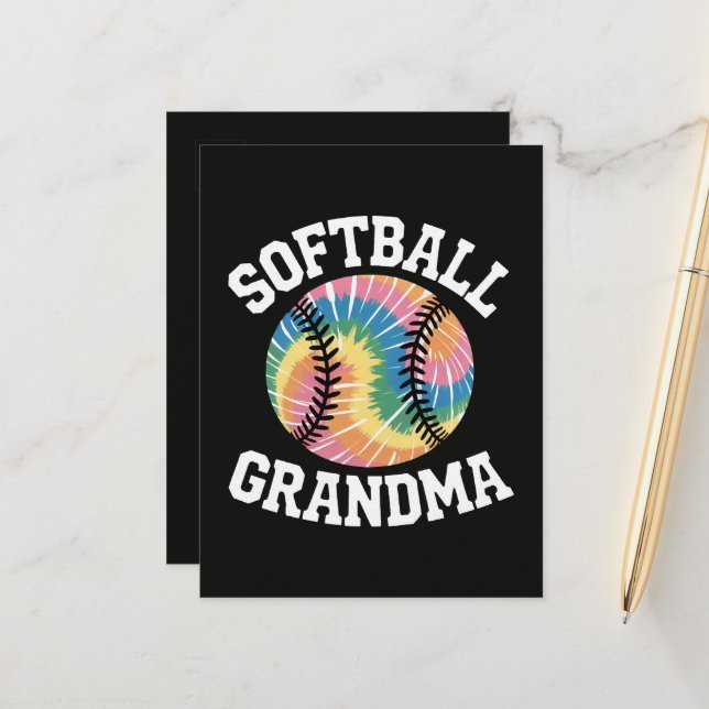 Postal De Anuncios Abuela de sóftbol (Anverso/Reverso In Situ)