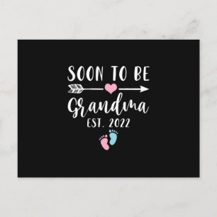 Postal De Anuncios Abuela Pronto 2022 Para Nueva Abuela