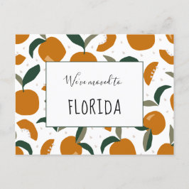 Postal De Anuncios Abundantes Naranjas nos mudamos a Florida nueva di