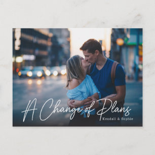 Postal De Anuncios Actualización de Boda Cambio de Planes Foto