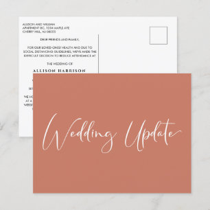 Postal De Anuncios Actualización de Boda Reducida Más Pequeña Elegant