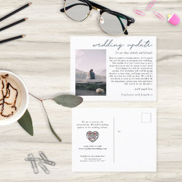 Postal De Anuncios Actualización de Fotos de Retraso de Boda Código Q