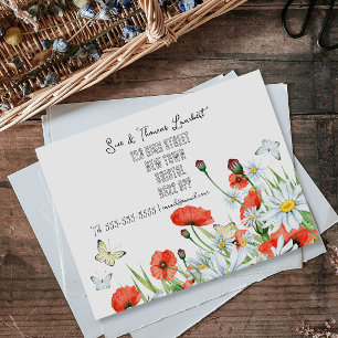 Postal De Anuncios acuarela amapola margarita cambio de dirección mud