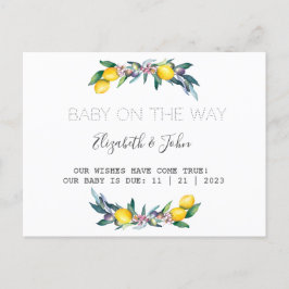 Postal De Anuncios Acuarela Limones Aceitunas