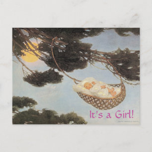 Postal De Anuncios Adiós, bebé, niña de rhyme