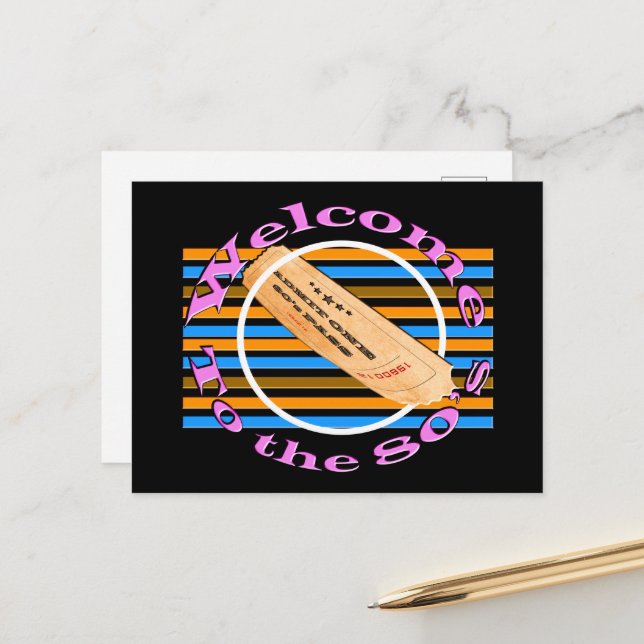 Postal De Anuncios Admitir un billete a los 80 (Anverso/Reverso In Situ)