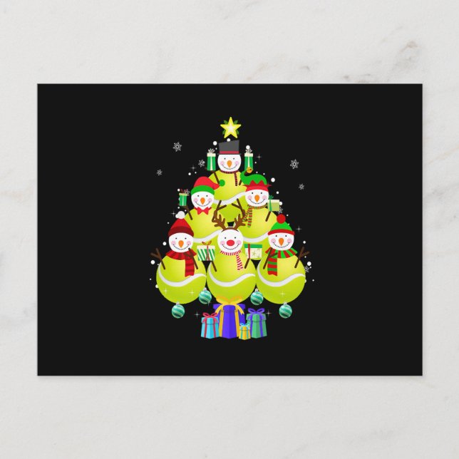 Postal De Anuncios Adornos divertidos de Navidad de hombre de nieve p (Anverso)