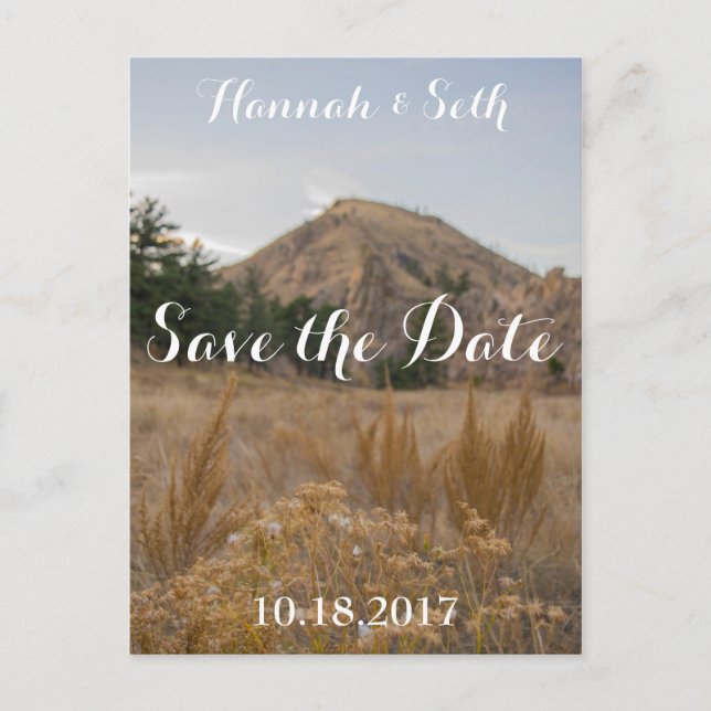 Postal De Anuncios Adventure Save the Date Postcard (Anverso)