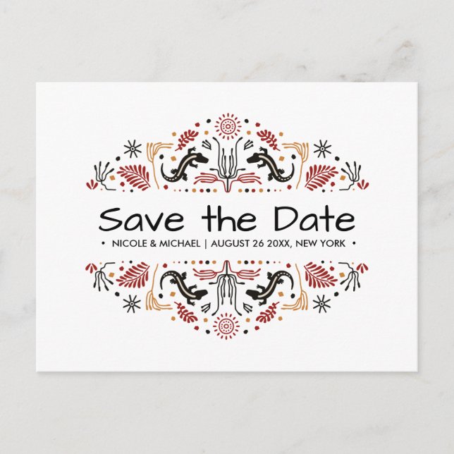 Postal De Anuncios Africana | Boda de Lagarto de Ankara Guarde la fec (Anverso)
