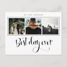 Postal De Anuncios Agradecimiento de Foto de Boda