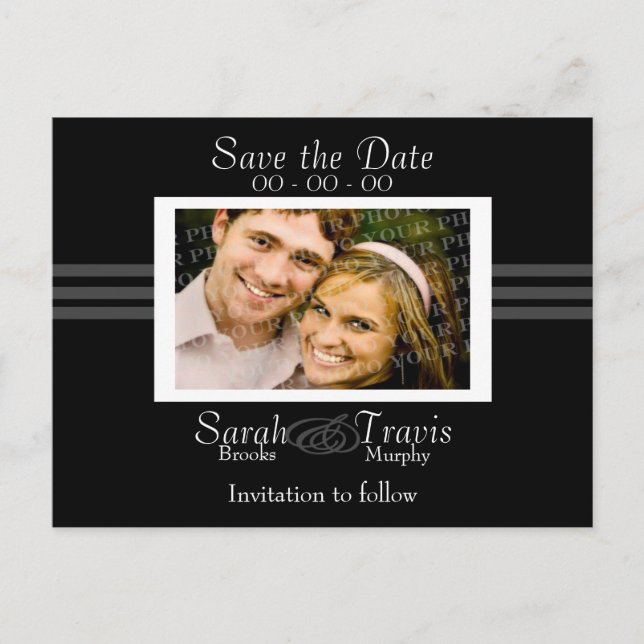 Postal De Anuncios Agrega tu propia foto - Negro (Anverso)