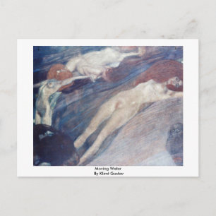 Postal De Anuncios Agua en movimiento por Klimt Gustav