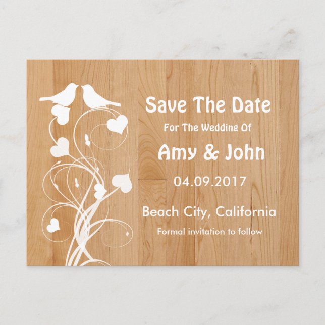 Postal De Anuncios Aguiluchos fecha de bodas personalizada para guard (Anverso)