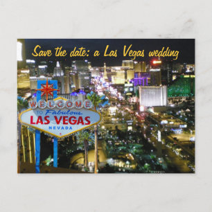 Postal De Anuncios Ahorre casarse de Las Vegas de la fecha invitan