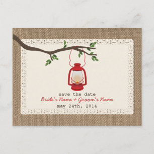 Postal De Anuncios Ahorre la fecha de boda con farol inspirado en arp