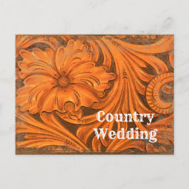 Postal De Anuncios Ahorre la fecha de la boda occidental de la flor r