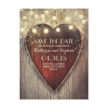 Ahorre la fecha rústico campestre & luces de coraz