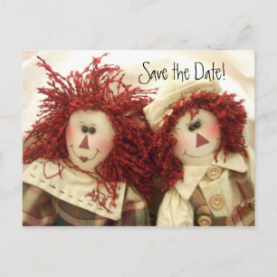Postal De Anuncios Ahorre las muñecas Raggedy de Poastcards de la