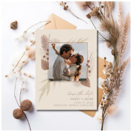 Postal De Anuncios Ahorro Boho Foto Boda Save the Date