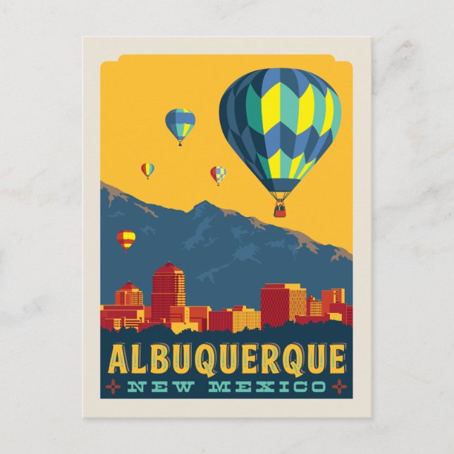 Postal De Anuncios Albuquerque, Nuevo México | Guarde la fecha (Anverso)