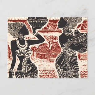 Postal De Anuncios Alegría vintage tribal mujeres africanas aldea