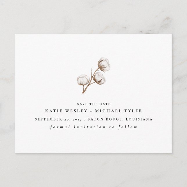 Postal De Anuncios Algodón Rústico (Anverso)