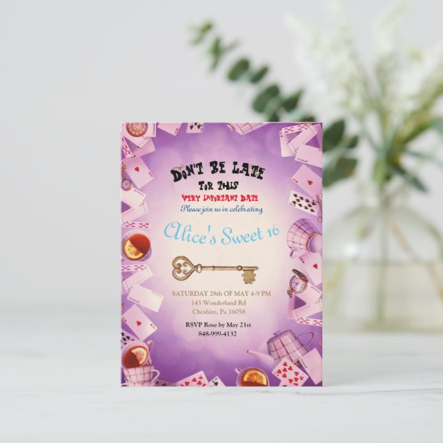 Postal De Anuncios Alicia En El País De Las Maravillas Salven La Fech (Anverso de pie)