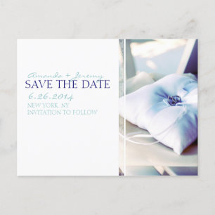 Postal De Anuncios Almohadilla de anillo elegante Save the Date