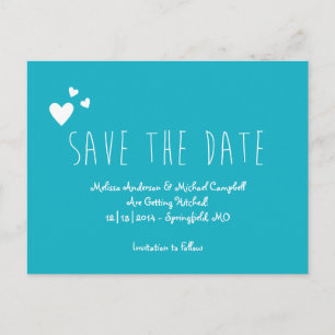 Postal De Anuncios Alto y Delgado Save The Date
