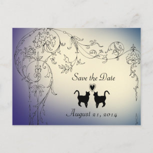 Postal De Anuncios Amantes de Gatos de Jardín Guarde la Fecha
