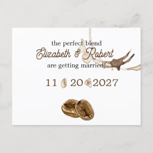 Postal De Anuncios Amantes del Café Guarden la Fecha