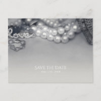 Amar a Glam Vintage Boda de Perlas Blancas y Negra