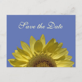 Postal De Anuncios amarillo brillante de girasol de verano guardar la