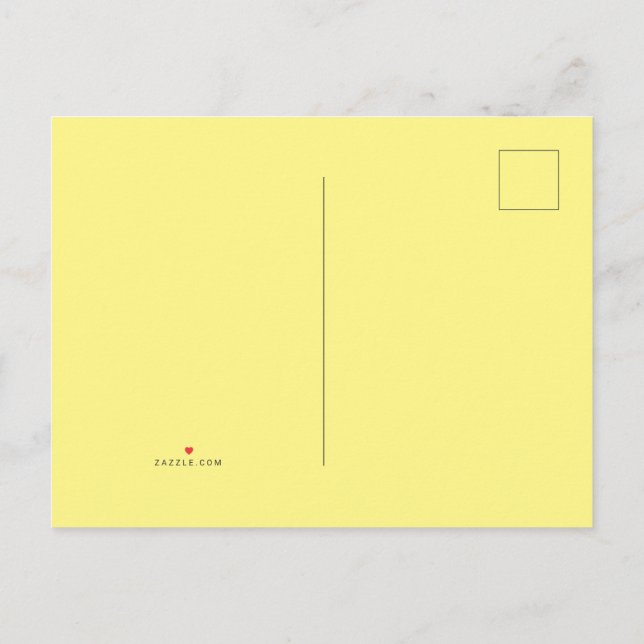 Postal De Anuncios Amarillo Claro #FFF888, Mazapán (Reverso)