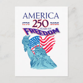 POSTAL DE ANUNCIOS AMÉRICA 250 AÑOS DE LIBERTAD ESTATUA DE LA LIBERTA