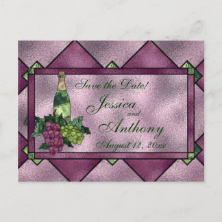Postal De Anuncios Amor al Vino Guardar la Fecha