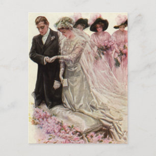 Postal De Anuncios Amor Antiguo, Romance, Romántico, Salva la Fecha