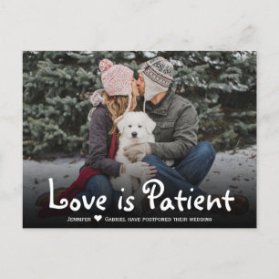 Postal De Anuncios Amor de Boda es Paciente Aplazado Foto Simple